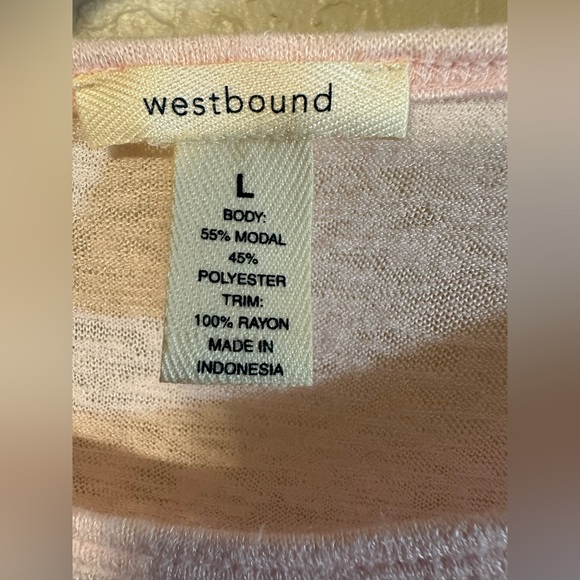 Westbound from Dillards size large new without tags light pink tunic blouse - Picture 3 of 7